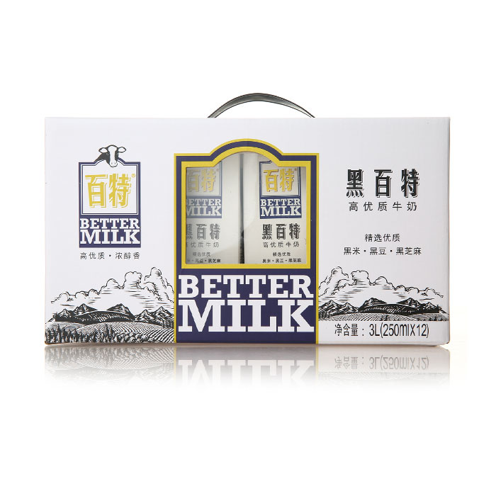 天友 康美包百特黑牛奶250ml*12